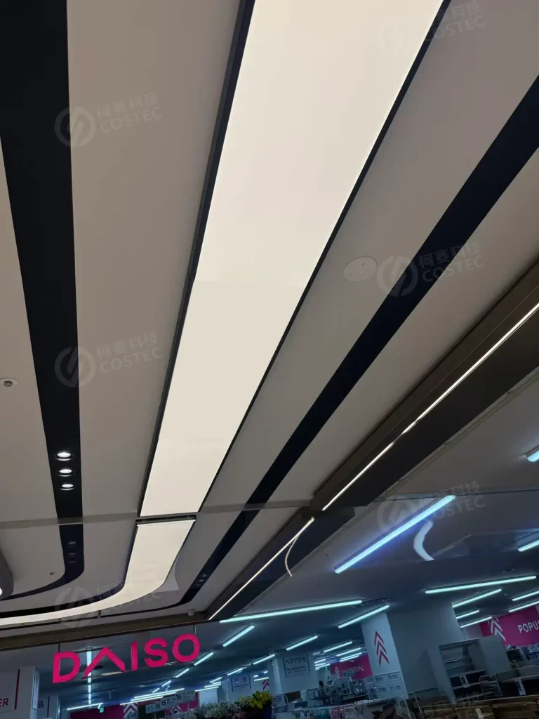 无限拼接面板灯在AEON永旺商业空间中的应用